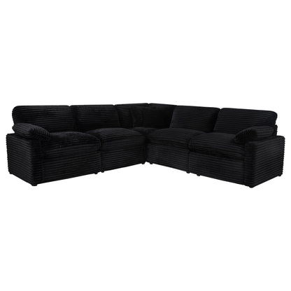  Coaster Furniture Collins 610360P 5-piece Modular Power Reclining Sectional - Black IMAGE 2