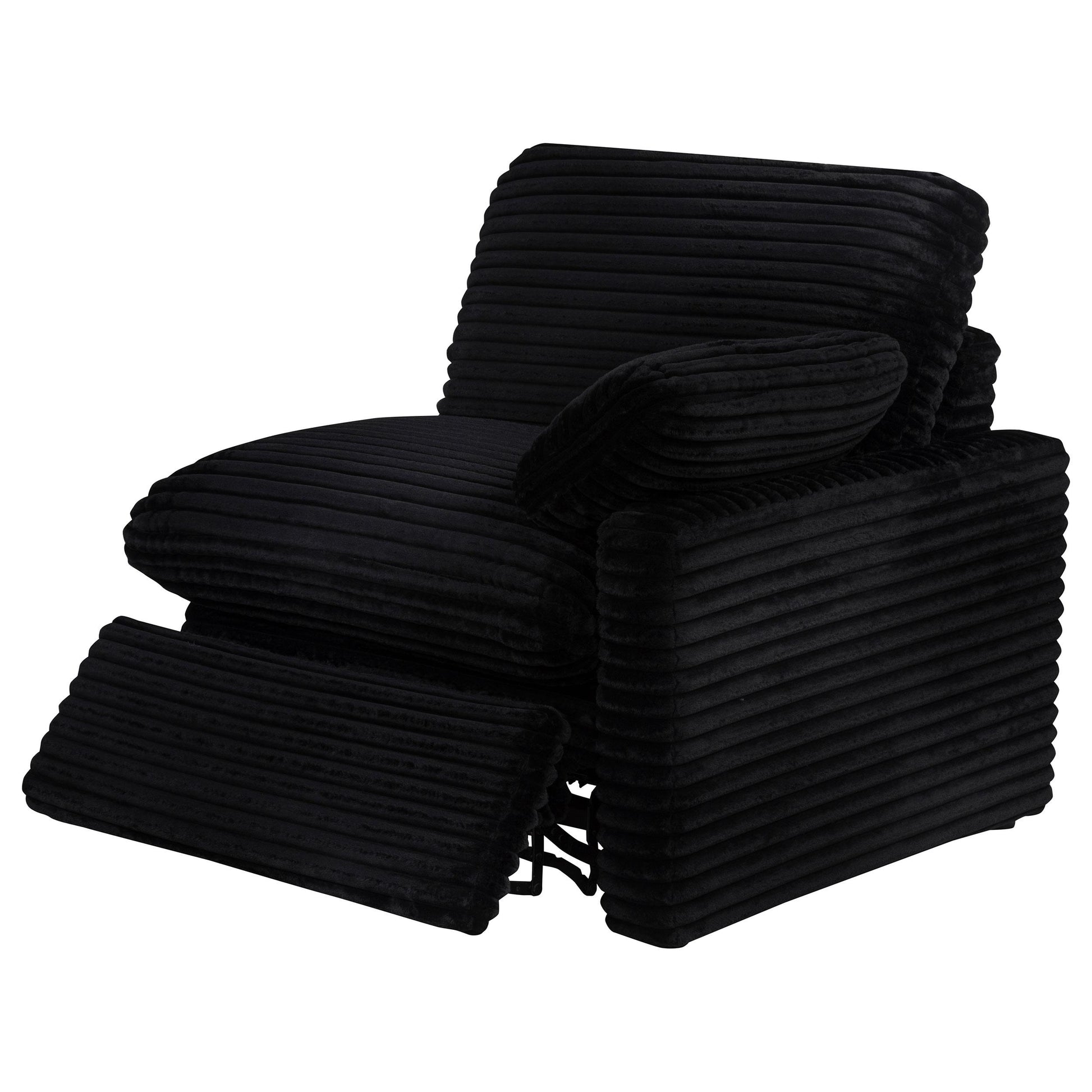  Coaster Furniture Collins 610360P 5-piece Modular Power Reclining Sectional - Black IMAGE 6