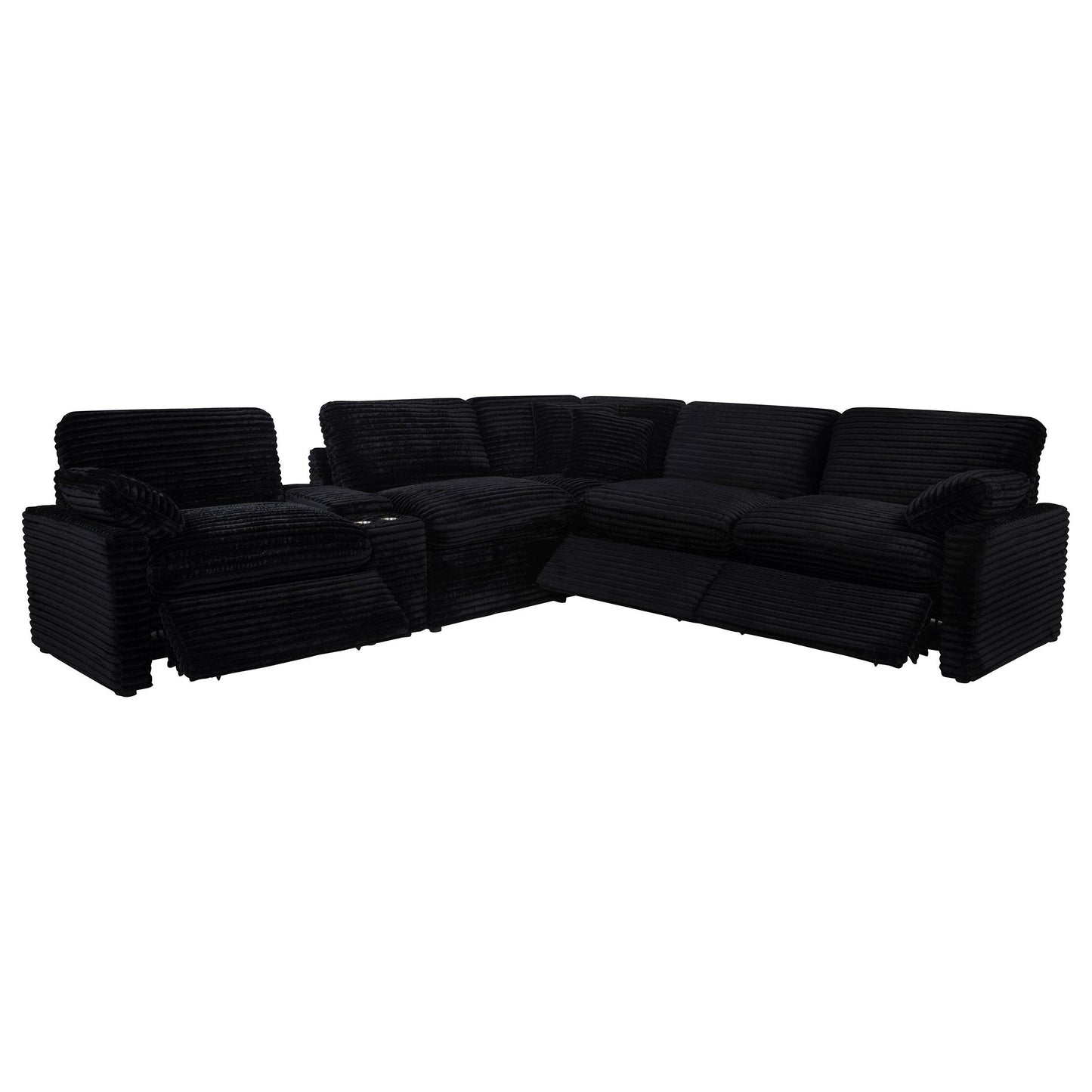  Coaster Furniture Collins 610360P-SET 6-piece Modular Power Reclining Sectional - Black IMAGE 12