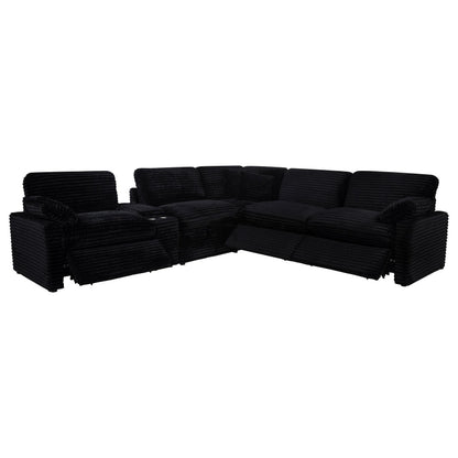  Coaster Furniture Collins 610360P-SET 6-piece Modular Power Reclining Sectional - Black IMAGE 12