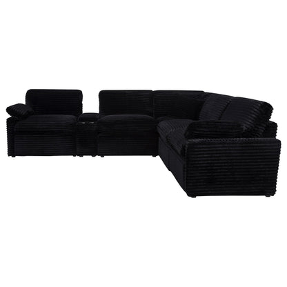  Coaster Furniture Collins 610360P-SET 6-piece Modular Power Reclining Sectional - Black IMAGE 15