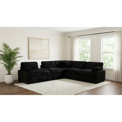  Coaster Furniture Collins 610360P-SET 6-piece Modular Power Reclining Sectional - Black IMAGE 2