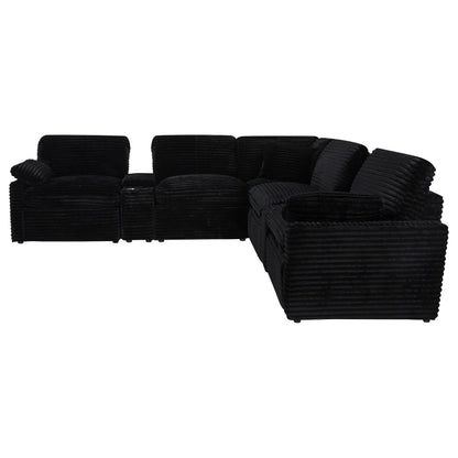  Coaster Furniture Collins 610360P-SETA 7-piece Modular Power Reclining Sectional - Black IMAGE 13