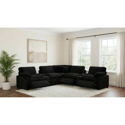  Coaster Furniture Collins 610360P-SETA 7-piece Modular Power Reclining Sectional - Black IMAGE 7