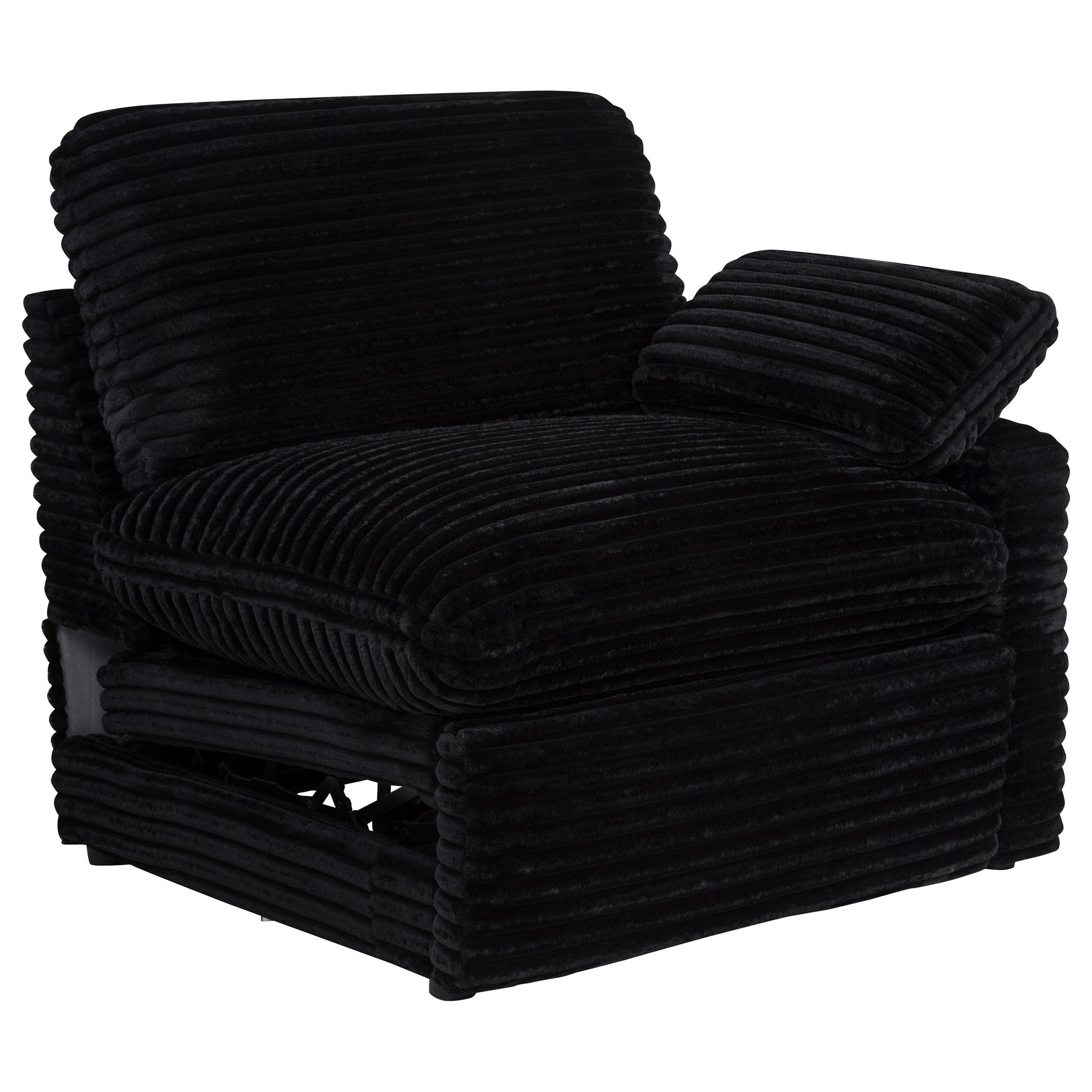 Coaster Furniture Collins 610360RRP Modular RAF Power Recliner - Black IMAGE 1