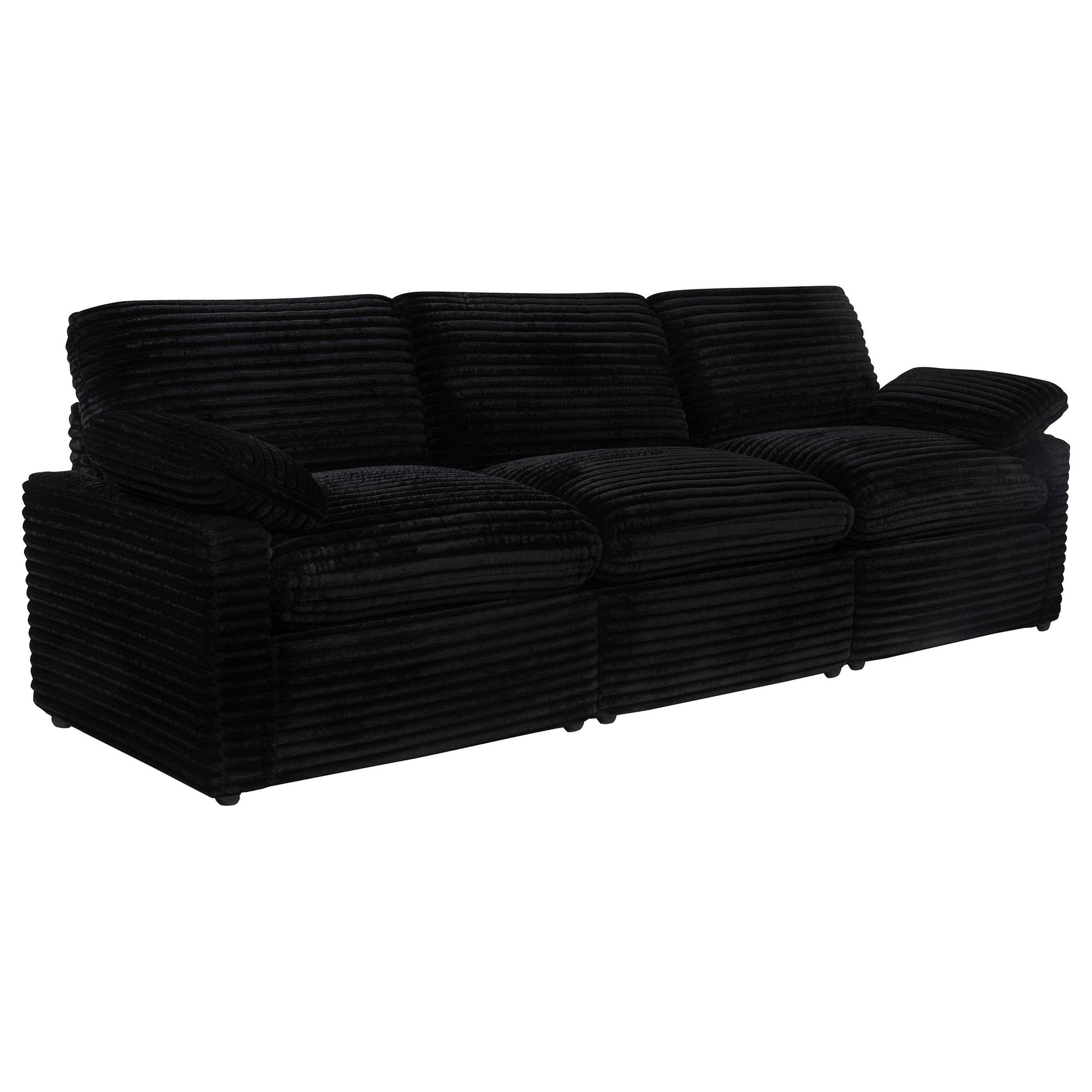  Coaster Furniture Collins 610361P Modular Power Sofa - Black IMAGE 2