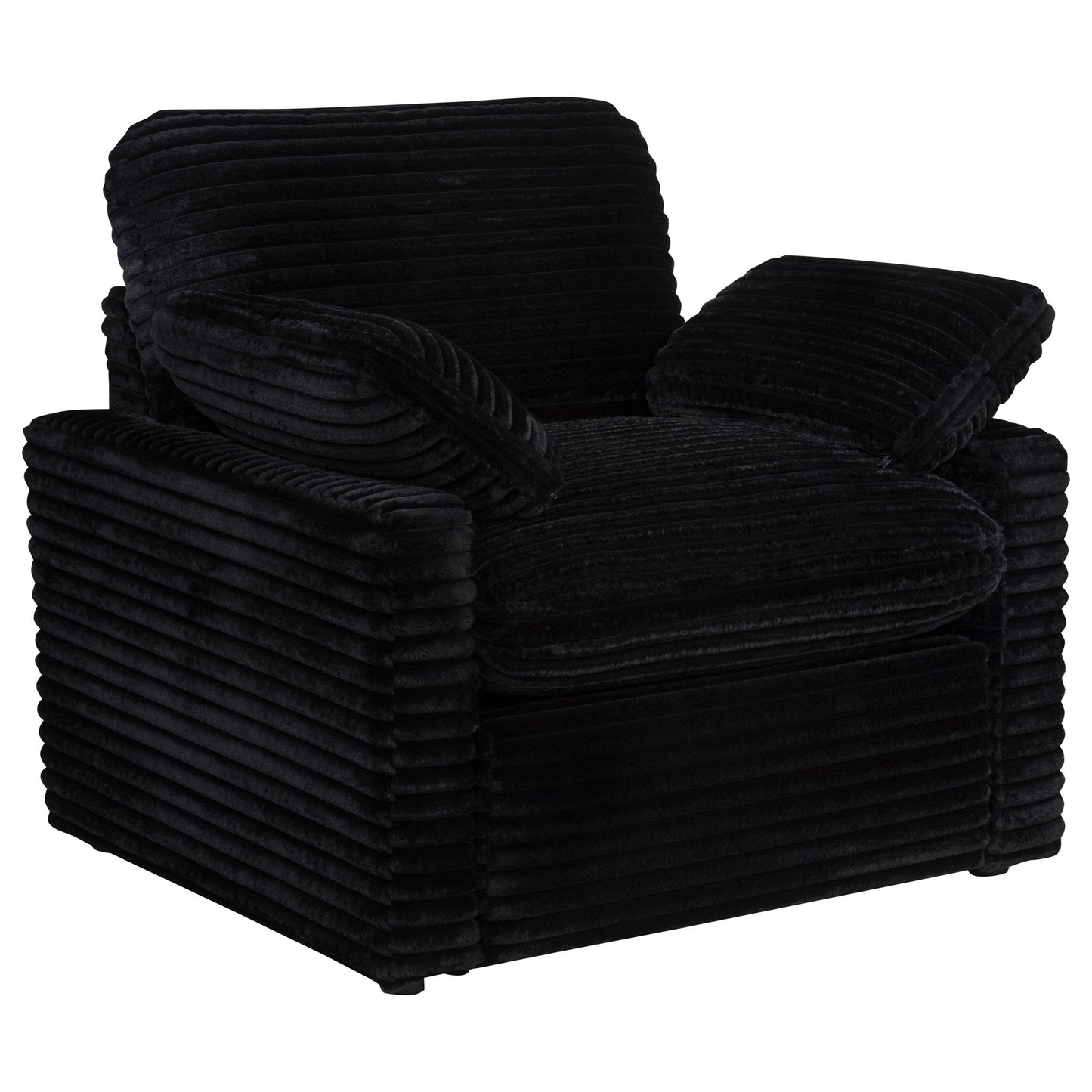  Coaster Furniture Collins 610363P Upholstered Power Recliner Chair - Black IMAGE 1