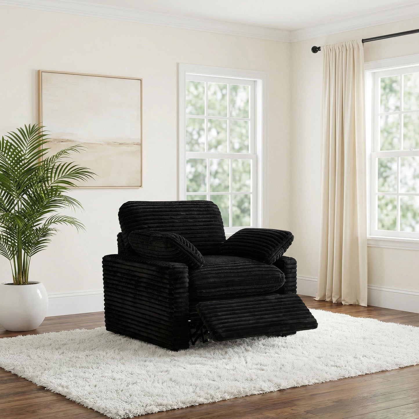  Coaster Furniture Collins 610363P Upholstered Power Recliner Chair - Black IMAGE 12
