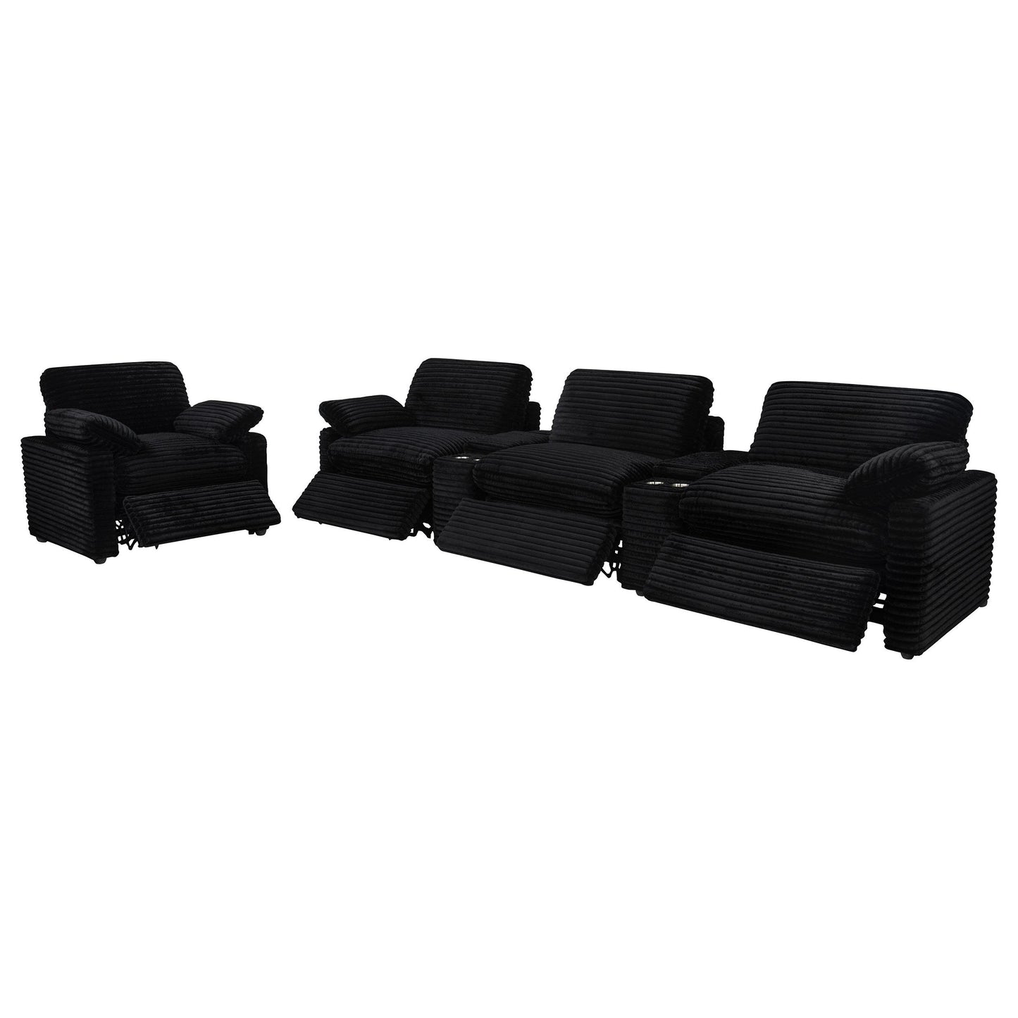  Coaster Furniture Collins 610363P Upholstered Power Recliner Chair - Black IMAGE 13
