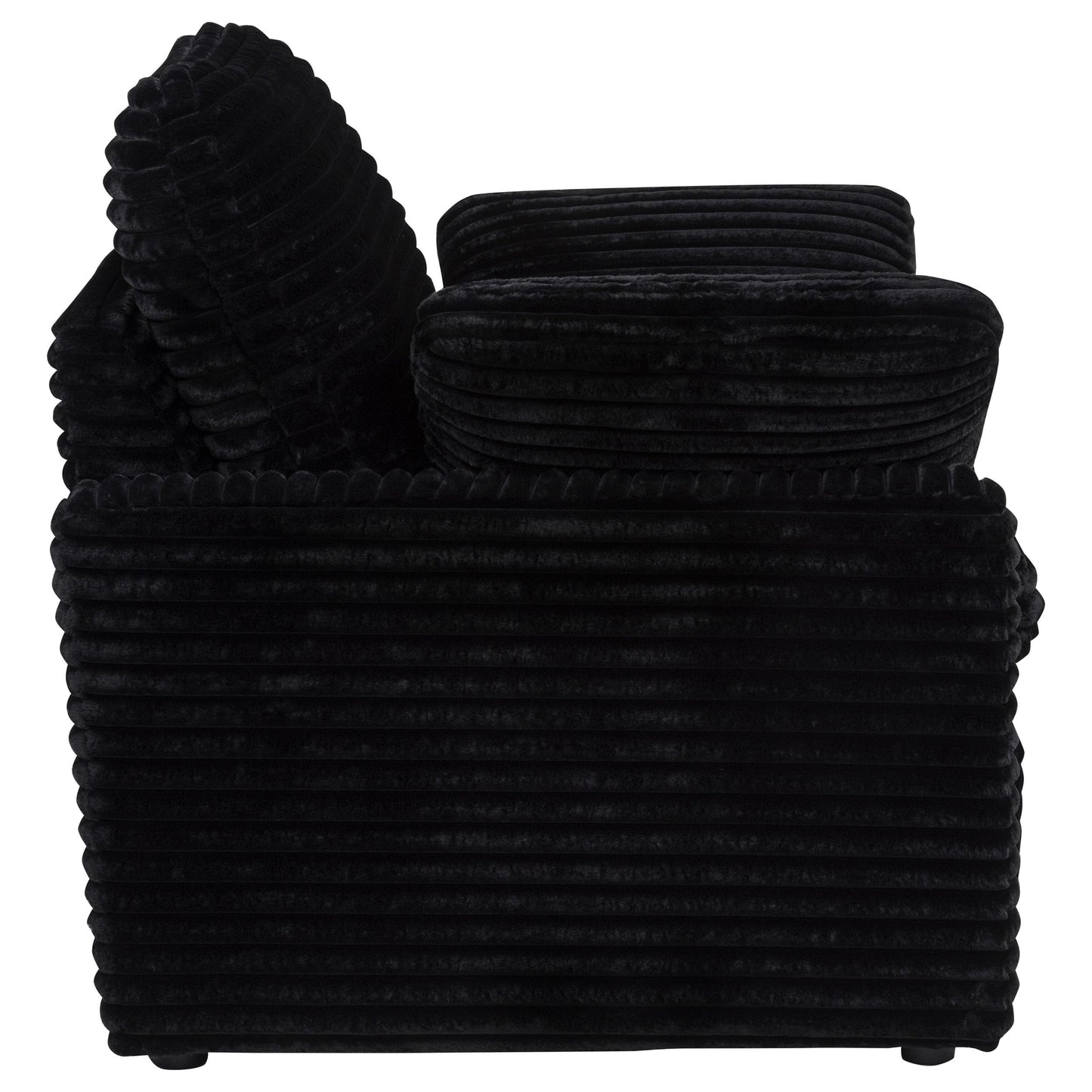  Coaster Furniture Collins 610363P Upholstered Power Recliner Chair - Black IMAGE 2