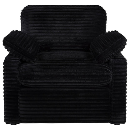  Coaster Furniture Collins 610363P Upholstered Power Recliner Chair - Black IMAGE 3
