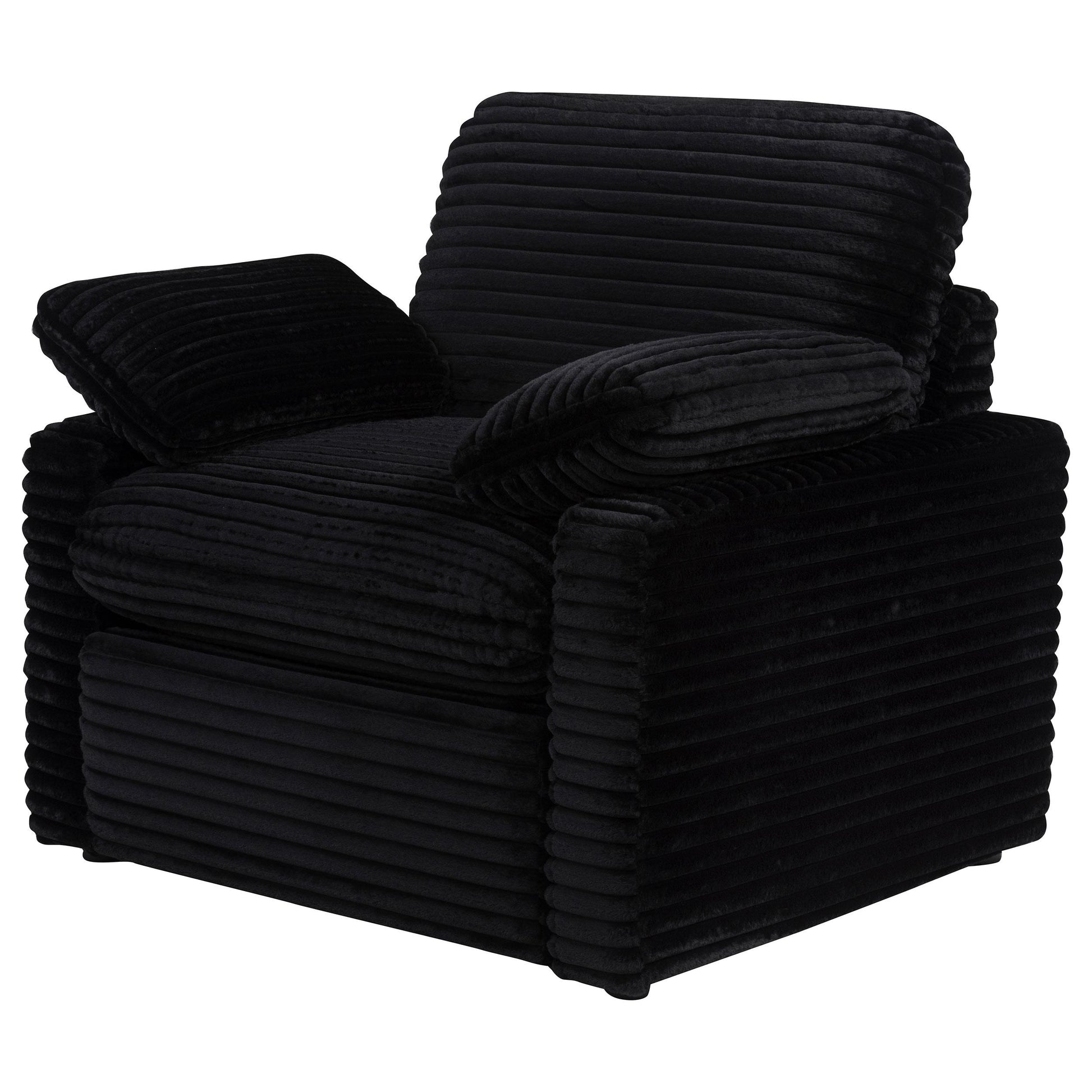  Coaster Furniture Collins 610363P Upholstered Power Recliner Chair - Black IMAGE 4