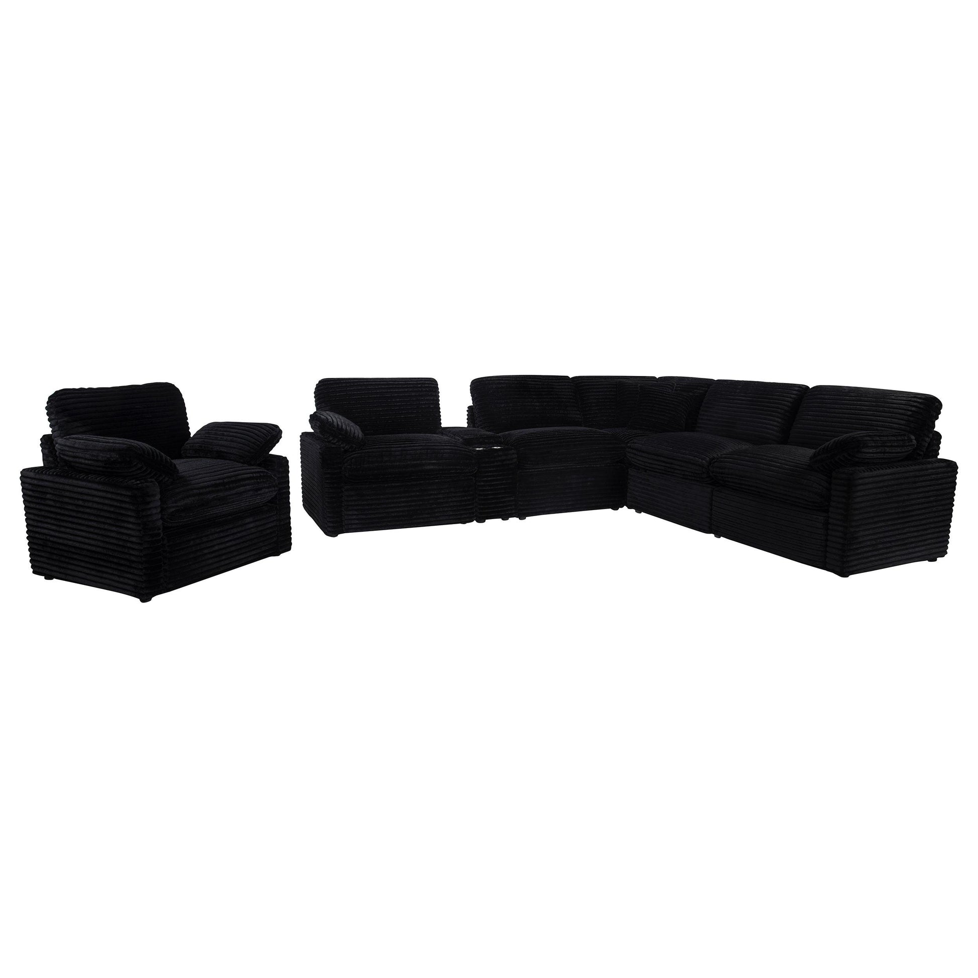  Coaster Furniture Collins 610363P Upholstered Power Recliner Chair - Black IMAGE 7
