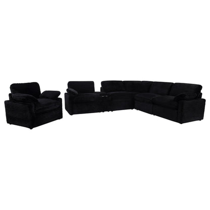  Coaster Furniture Collins 610363P Upholstered Power Recliner Chair - Black IMAGE 7