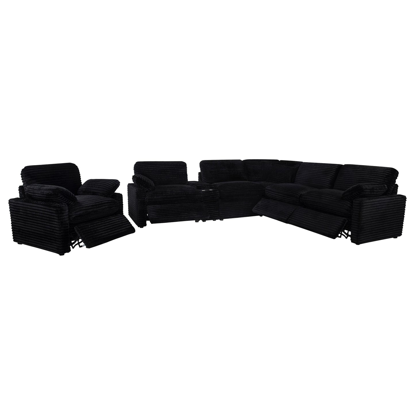  Coaster Furniture Collins 610363P Upholstered Power Recliner Chair - Black IMAGE 9