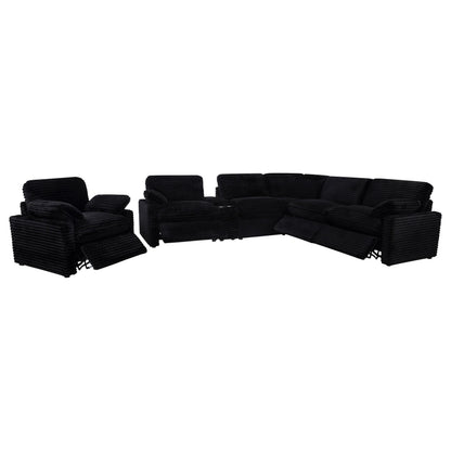  Coaster Furniture Collins 610363P Upholstered Power Recliner Chair - Black IMAGE 9