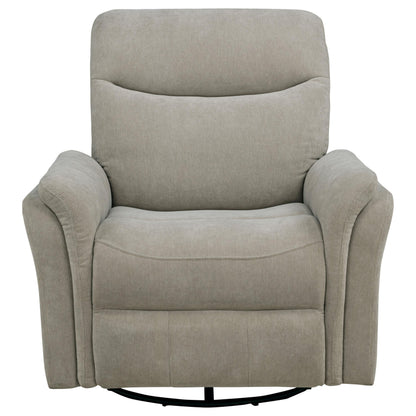  Coaster Furniture Adler 610423P Upholstered Power Swivel Glider Recliner - Greige IMAGE 10
