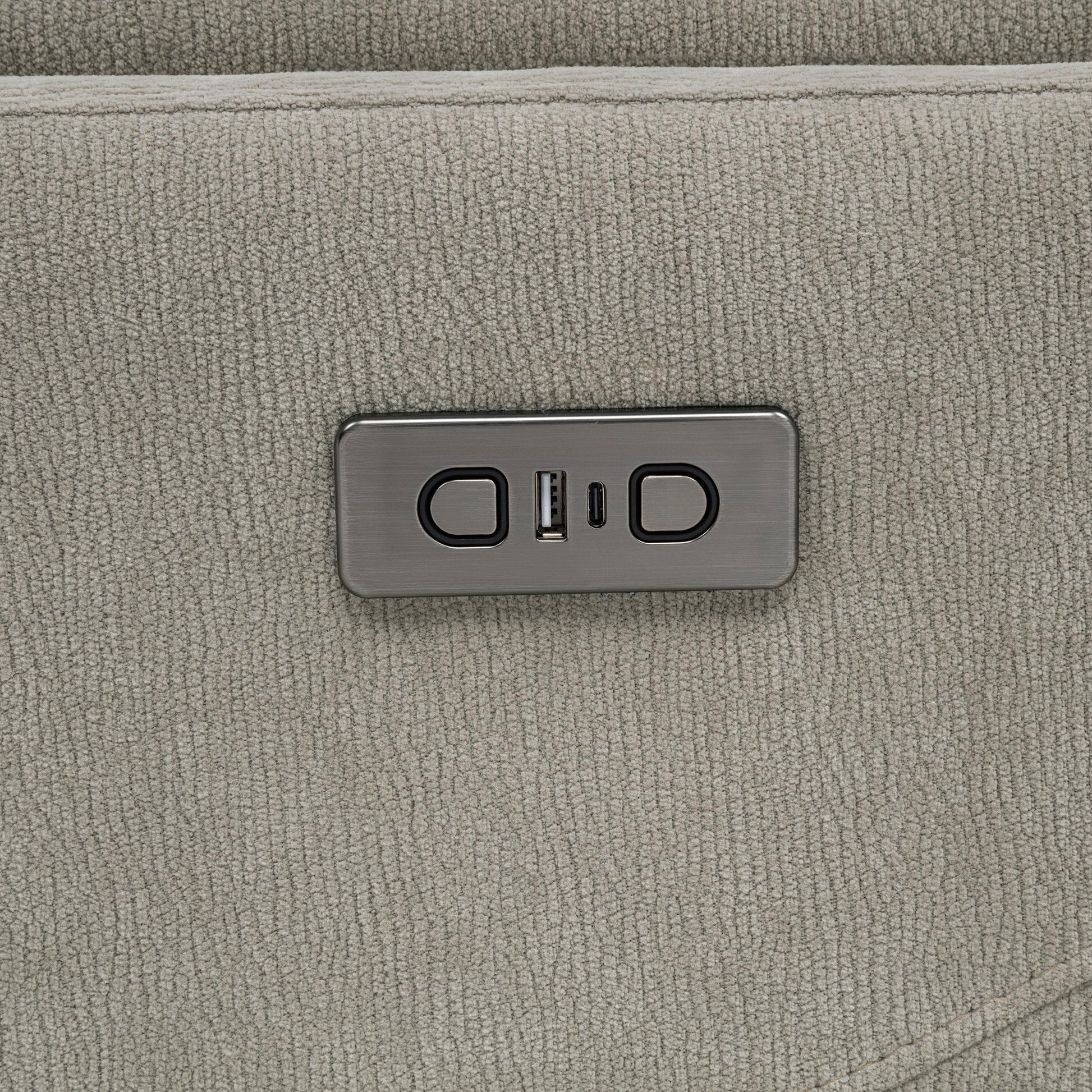  Coaster Furniture Adler 610423P Upholstered Power Swivel Glider Recliner - Greige IMAGE 3