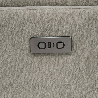 Coaster Furniture Adler 610423P Upholstered Power Swivel Glider Recliner - Greige IMAGE 3