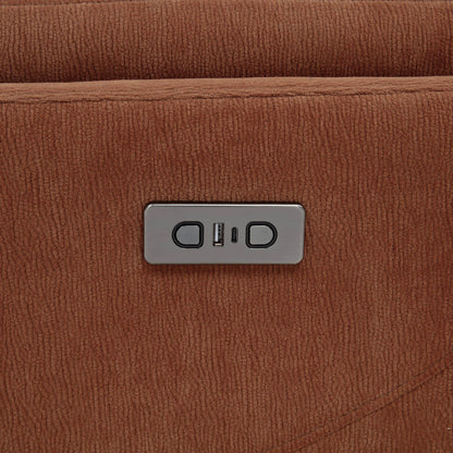  Coaster Furniture Adler 610433P Upholstered Power Swivel Glider Recliner - Rust IMAGE 8