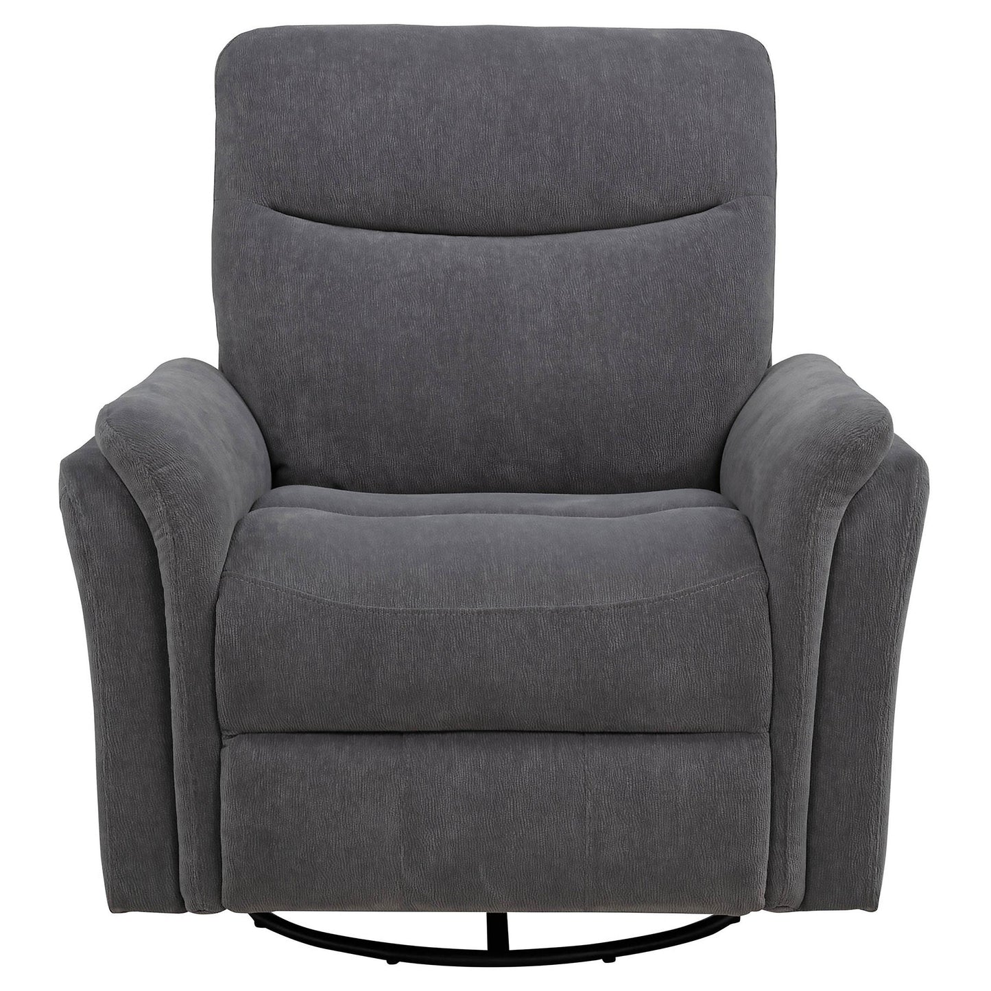  Coaster Furniture Adler 610443P Upholstered Power Swivel Glider Recliner - Charcoal Grey IMAGE 6