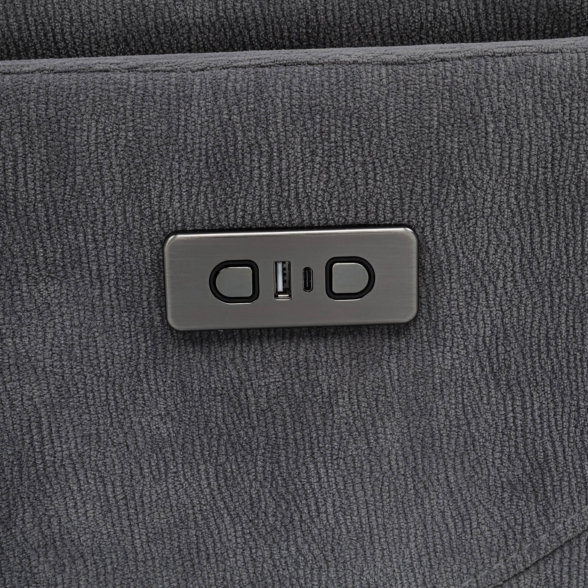  Coaster Furniture Adler 610443P Upholstered Power Swivel Glider Recliner - Charcoal Grey IMAGE 9