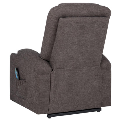  Coaster Furniture Louie 610463P Chenille Upholstered Power Lift Massage Chair - Brown IMAGE 11