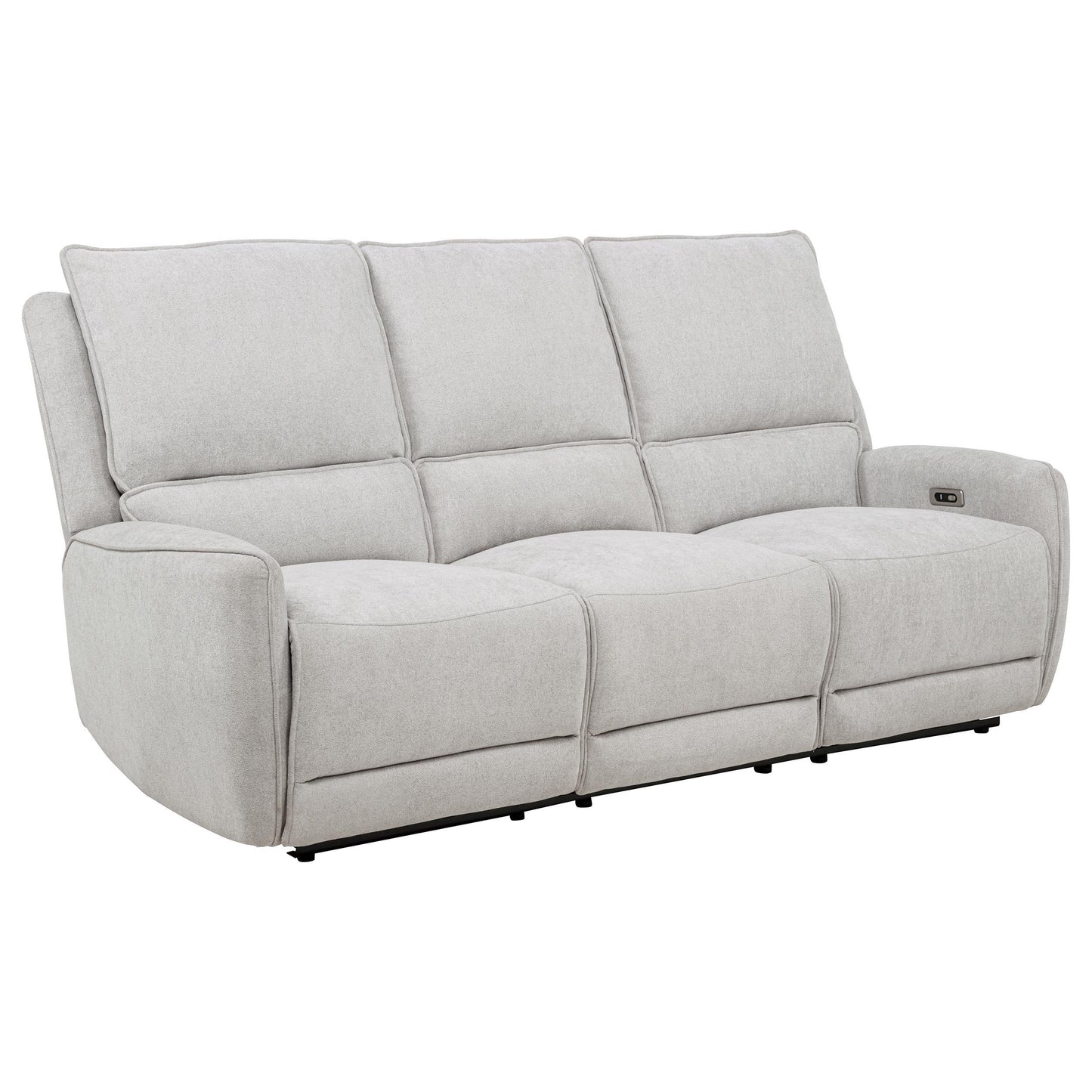  Coaster Furniture Sylmar 610521P Chenille Upholstered Power Reclining Sofa - Dove Grey IMAGE 1