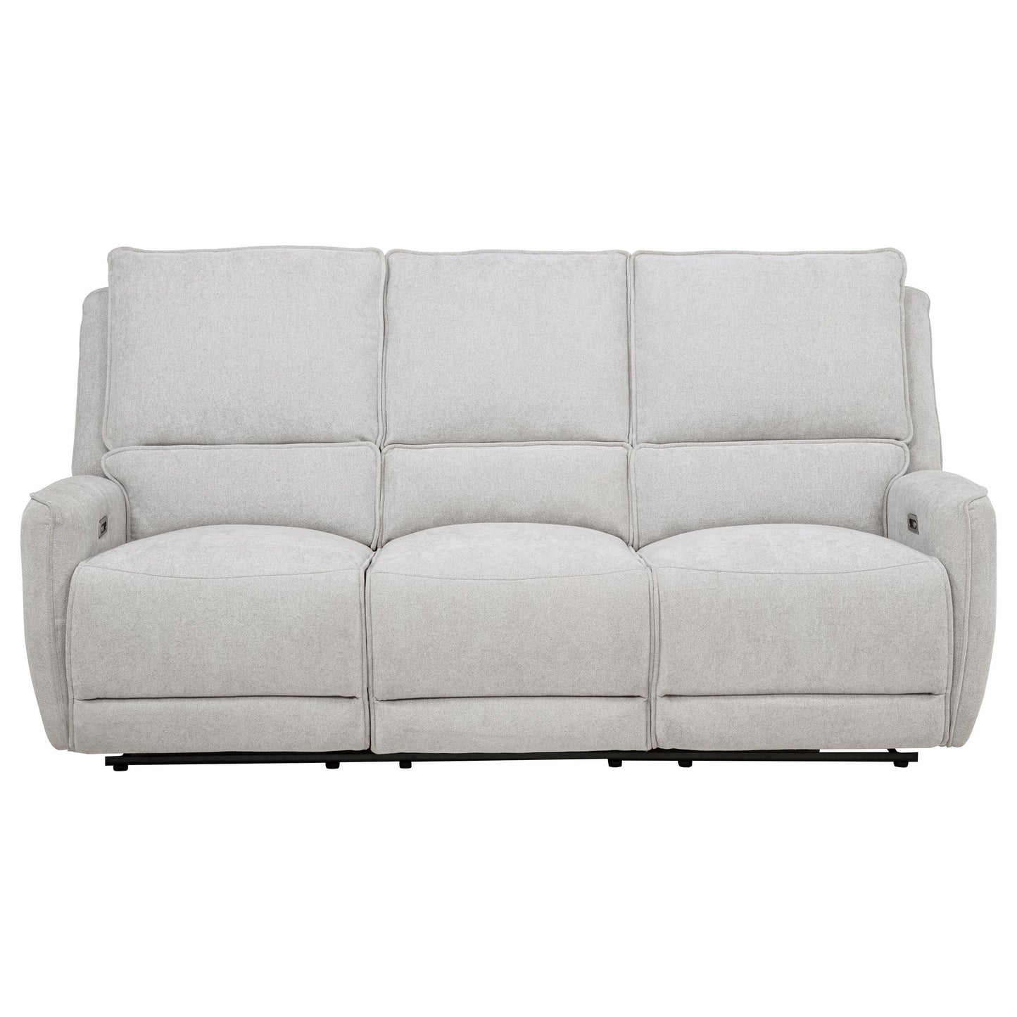  Coaster Furniture Sylmar 610521P Chenille Upholstered Power Reclining Sofa - Dove Grey IMAGE 4