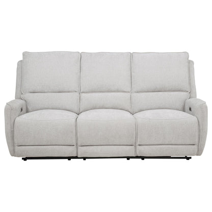  Coaster Furniture Sylmar 610521P Chenille Upholstered Power Reclining Sofa - Dove Grey IMAGE 4