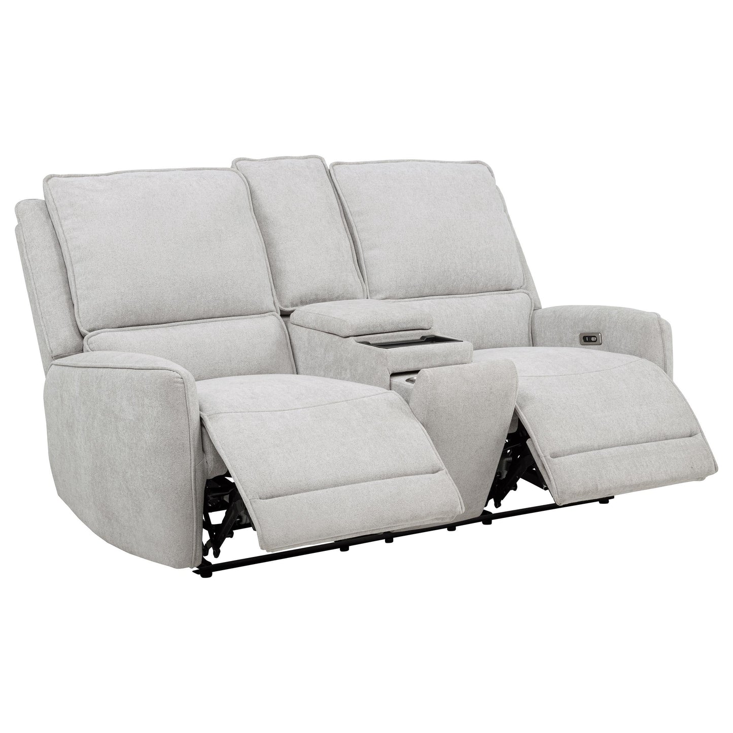  Coaster Furniture Sylmar 610522P Chenille Upholstered Power Reclining Loveseat - Dove Grey IMAGE 14
