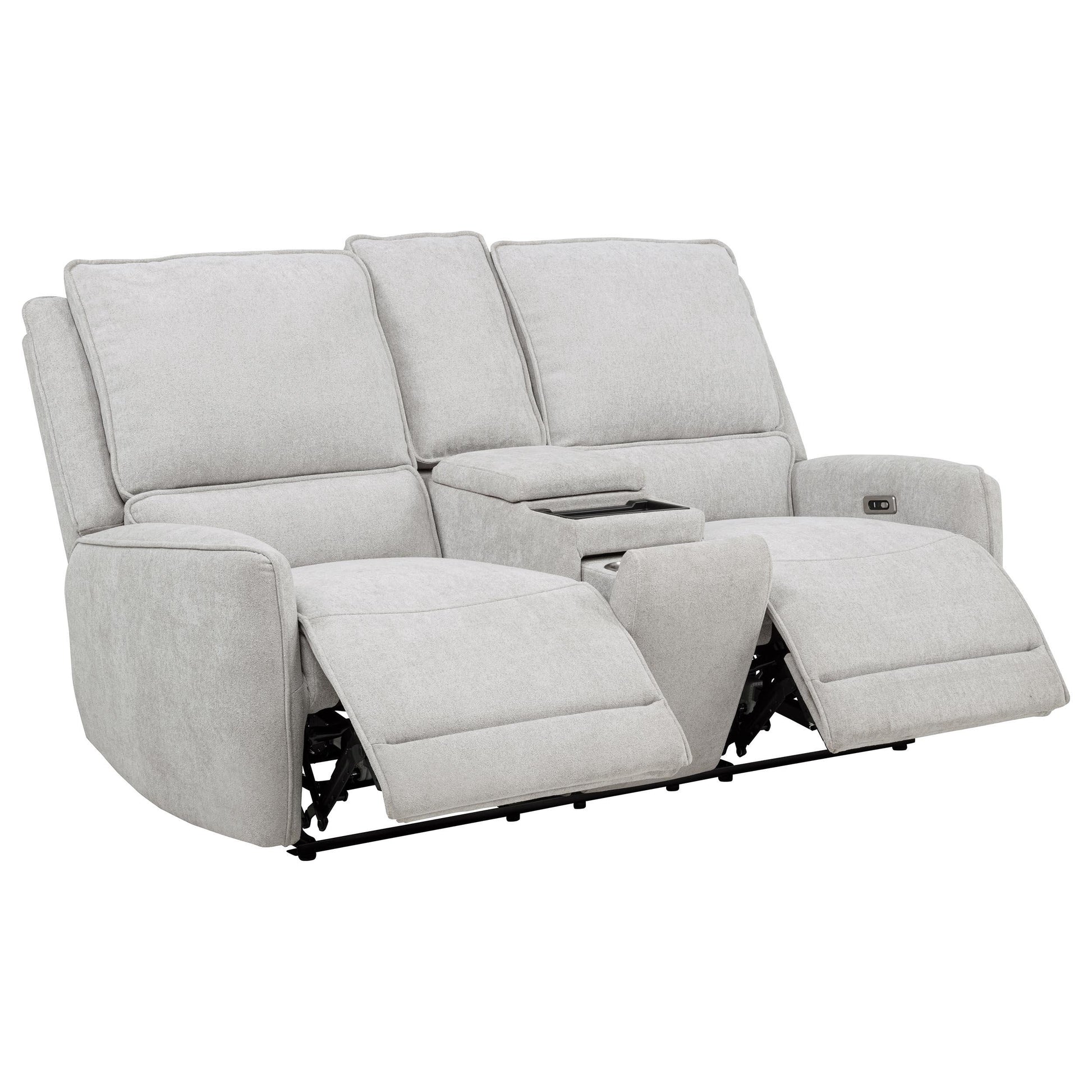  Coaster Furniture Sylmar 610522P Chenille Upholstered Power Reclining Loveseat - Dove Grey IMAGE 14