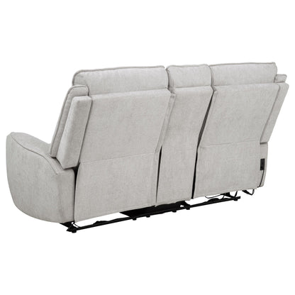  Coaster Furniture Sylmar 610522P Chenille Upholstered Power Reclining Loveseat - Dove Grey IMAGE 4
