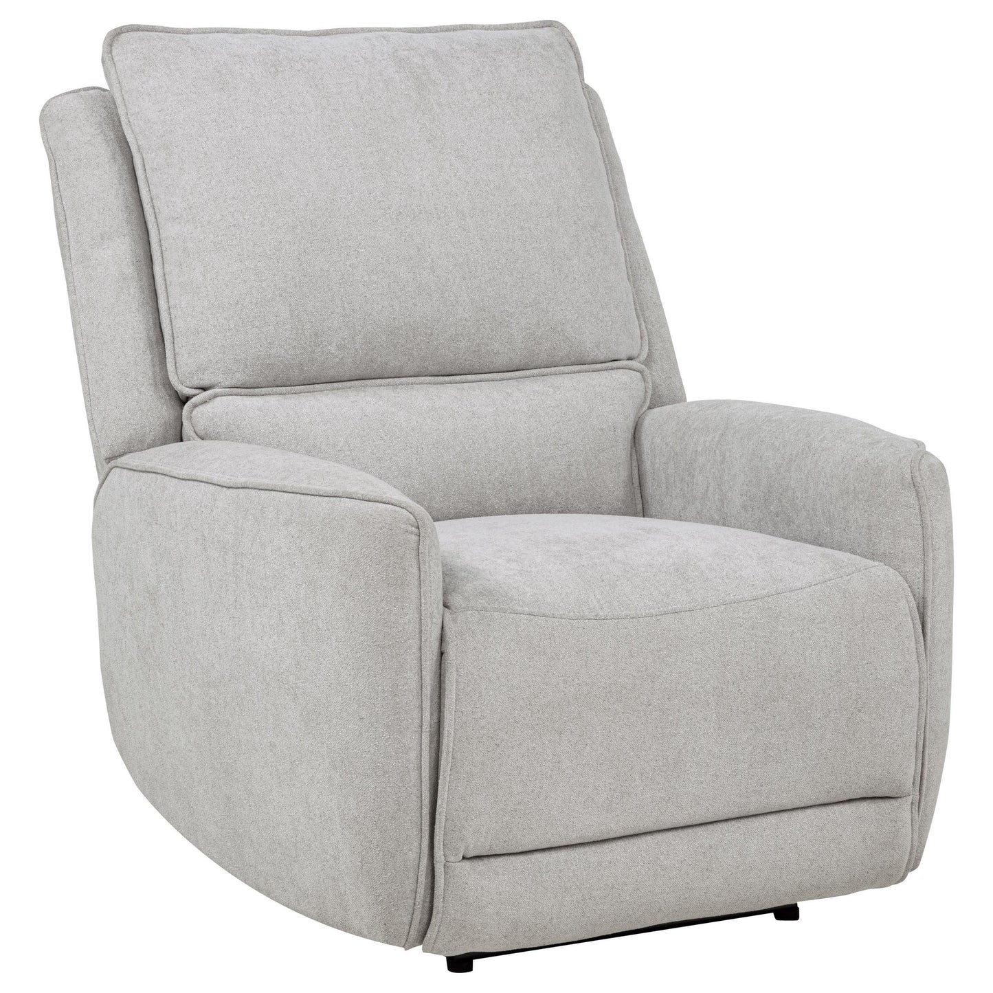  Coaster Furniture Sylmar 610523P Chenille Upholstered Power Recliner - Dove Grey IMAGE 1