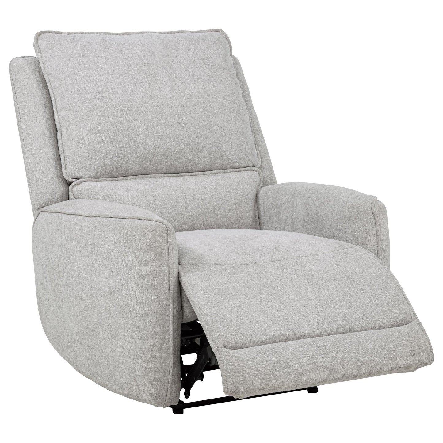 Coaster Furniture Sylmar 610523P Chenille Upholstered Power Recliner - Dove Grey IMAGE 7