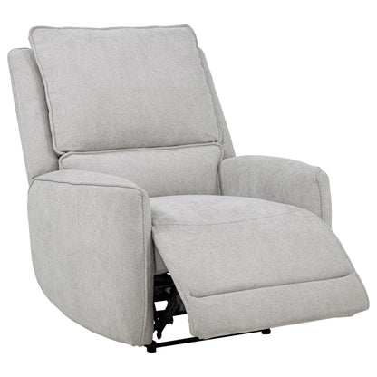  Coaster Furniture Sylmar 610523P Chenille Upholstered Power Recliner - Dove Grey IMAGE 7