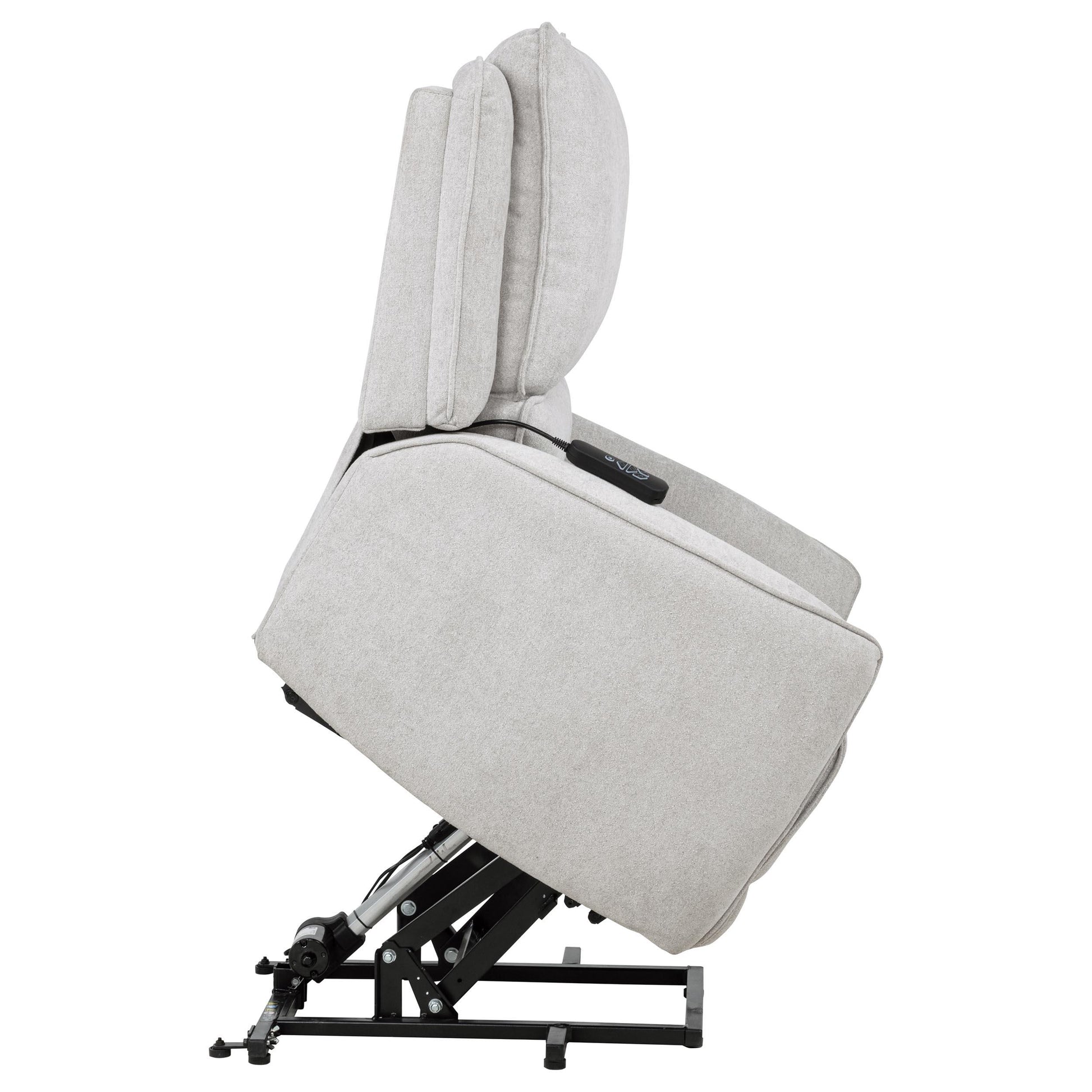  Coaster Furniture Sylmar 610524PP Chenille Upholstered Dual Power Lift Recliner - Dove Grey IMAGE 4