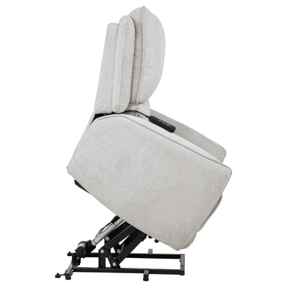  Coaster Furniture Sylmar 610524PP Chenille Upholstered Dual Power Lift Recliner - Dove Grey IMAGE 4