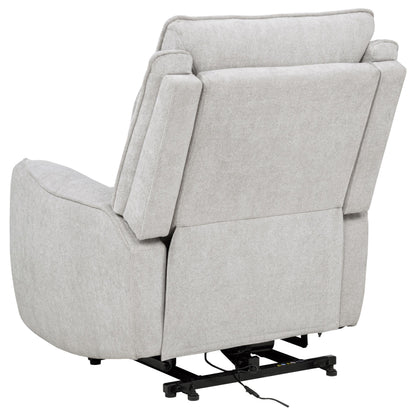  Coaster Furniture Sylmar 610524PP Chenille Upholstered Dual Power Lift Recliner - Dove Grey IMAGE 6