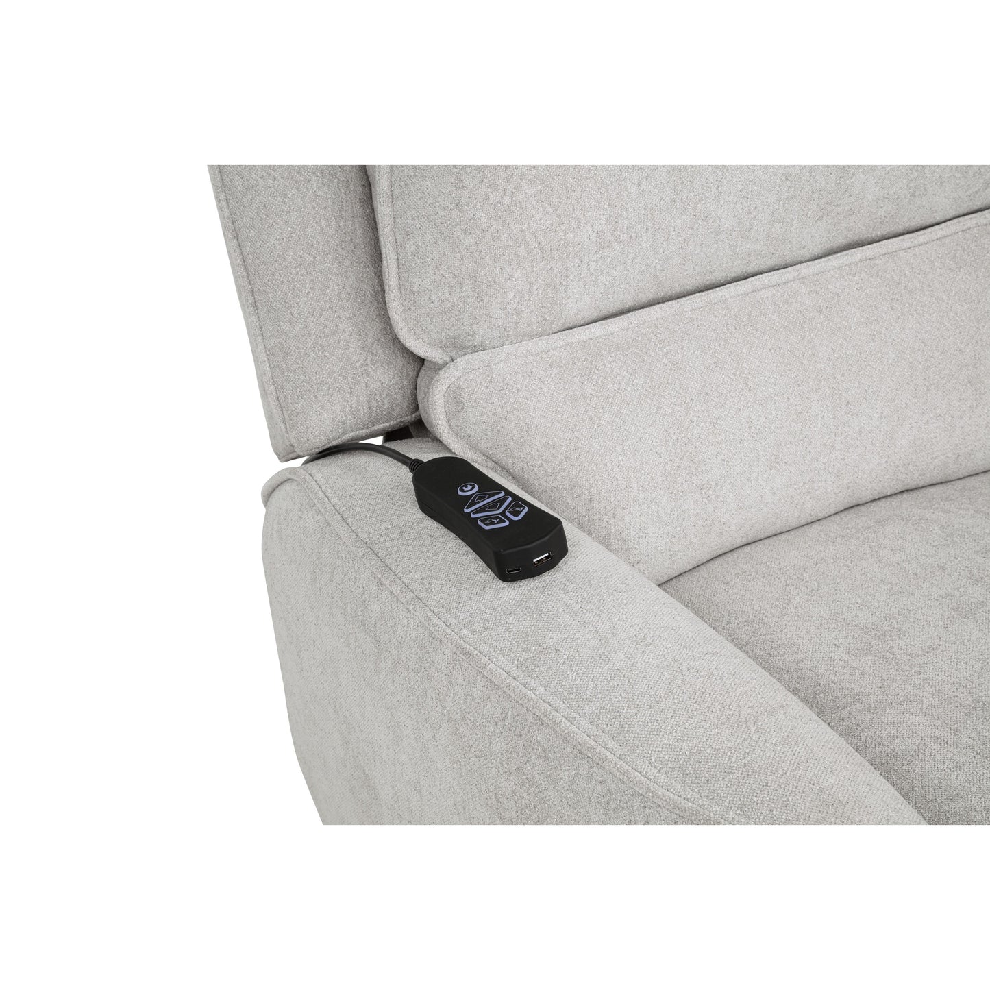  Coaster Furniture Sylmar 610524PP Chenille Upholstered Dual Power Lift Recliner - Dove Grey IMAGE 7