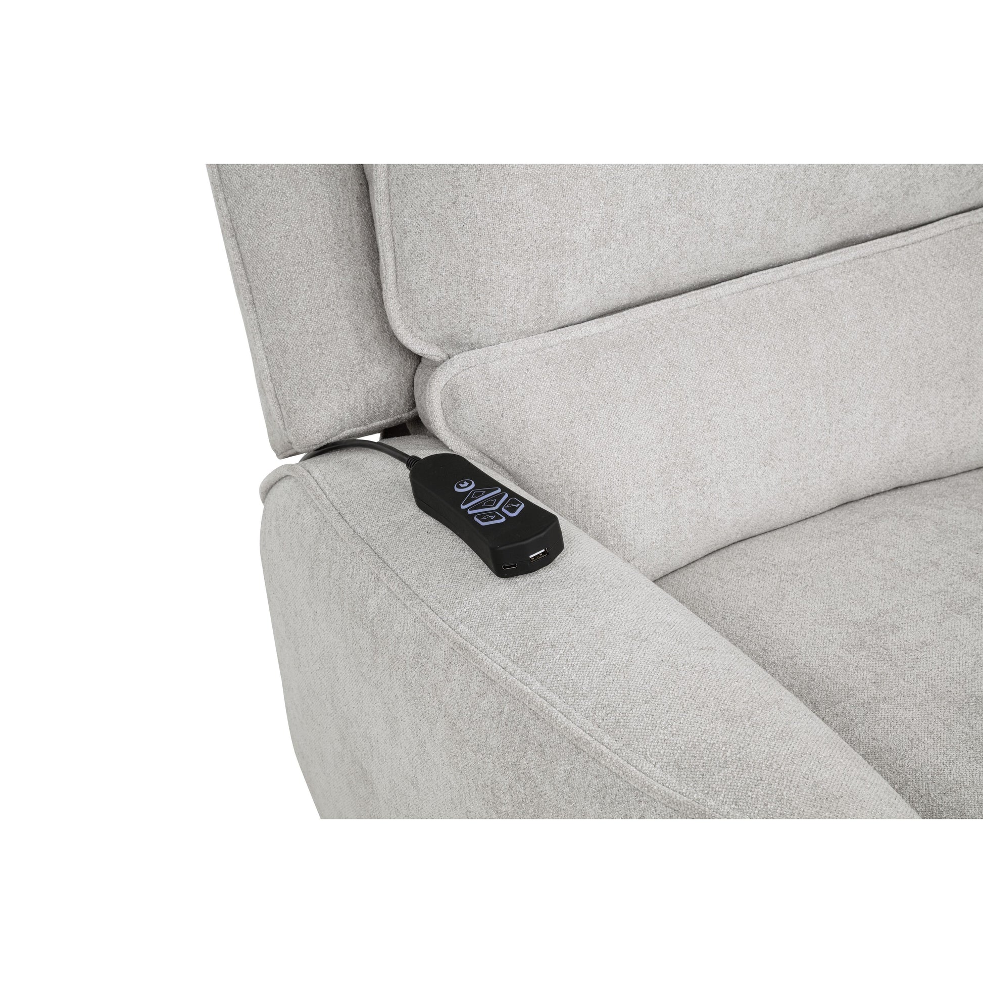  Coaster Furniture Sylmar 610524PP Chenille Upholstered Dual Power Lift Recliner - Dove Grey IMAGE 7