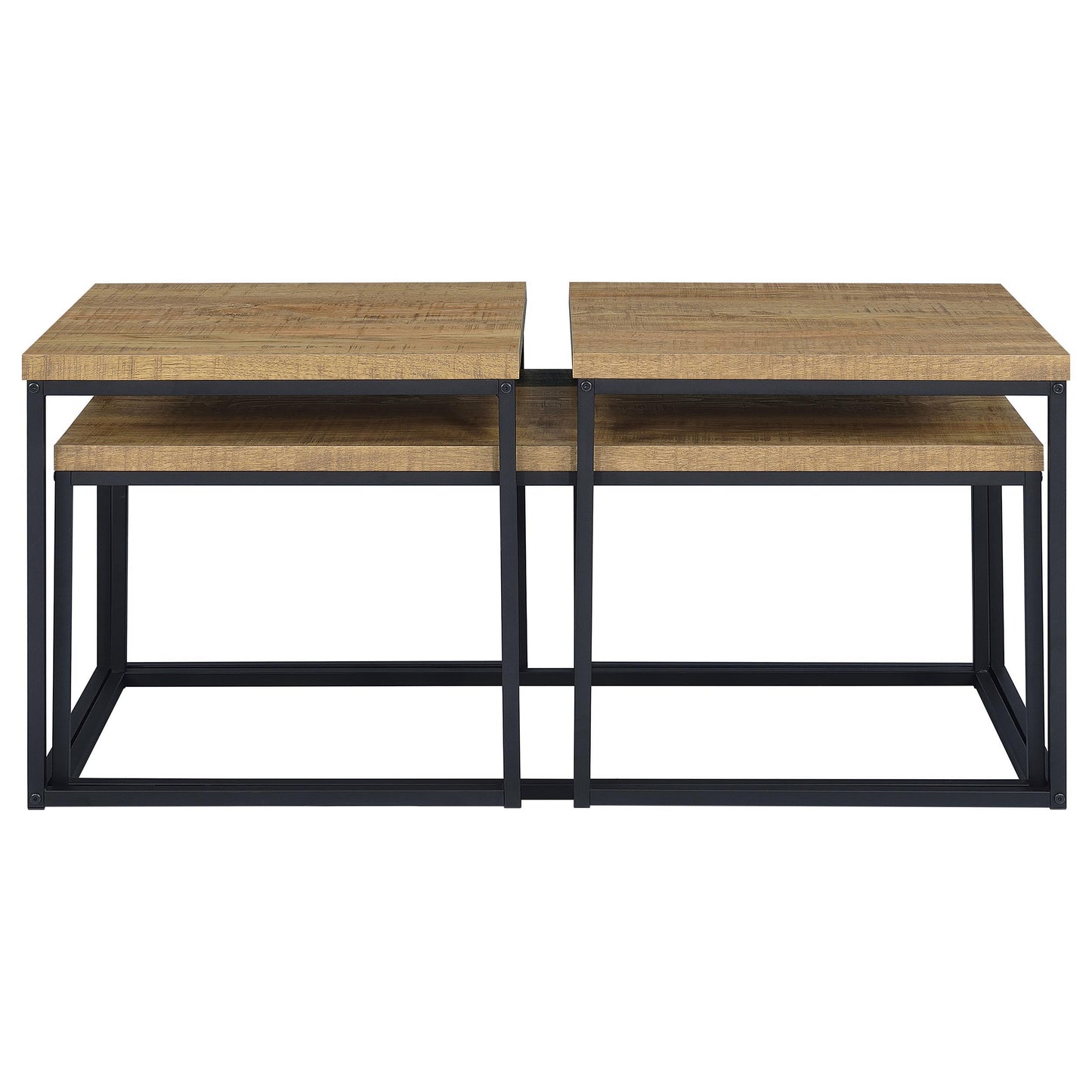  Coaster Furniture Straden 700144 3-piece Engineered Wood Coffee Table Set - Mango/Black IMAGE 4