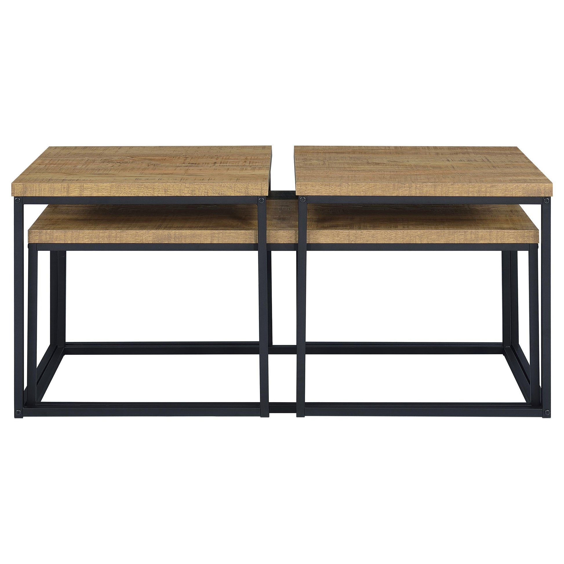  Coaster Furniture Straden 700144 3-piece Engineered Wood Coffee Table Set - Mango/Black IMAGE 4
