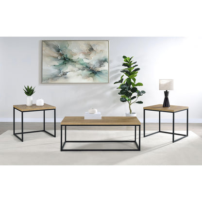  Coaster Furniture Straden 700144 3-piece Engineered Wood Coffee Table Set - Mango/Black IMAGE 9