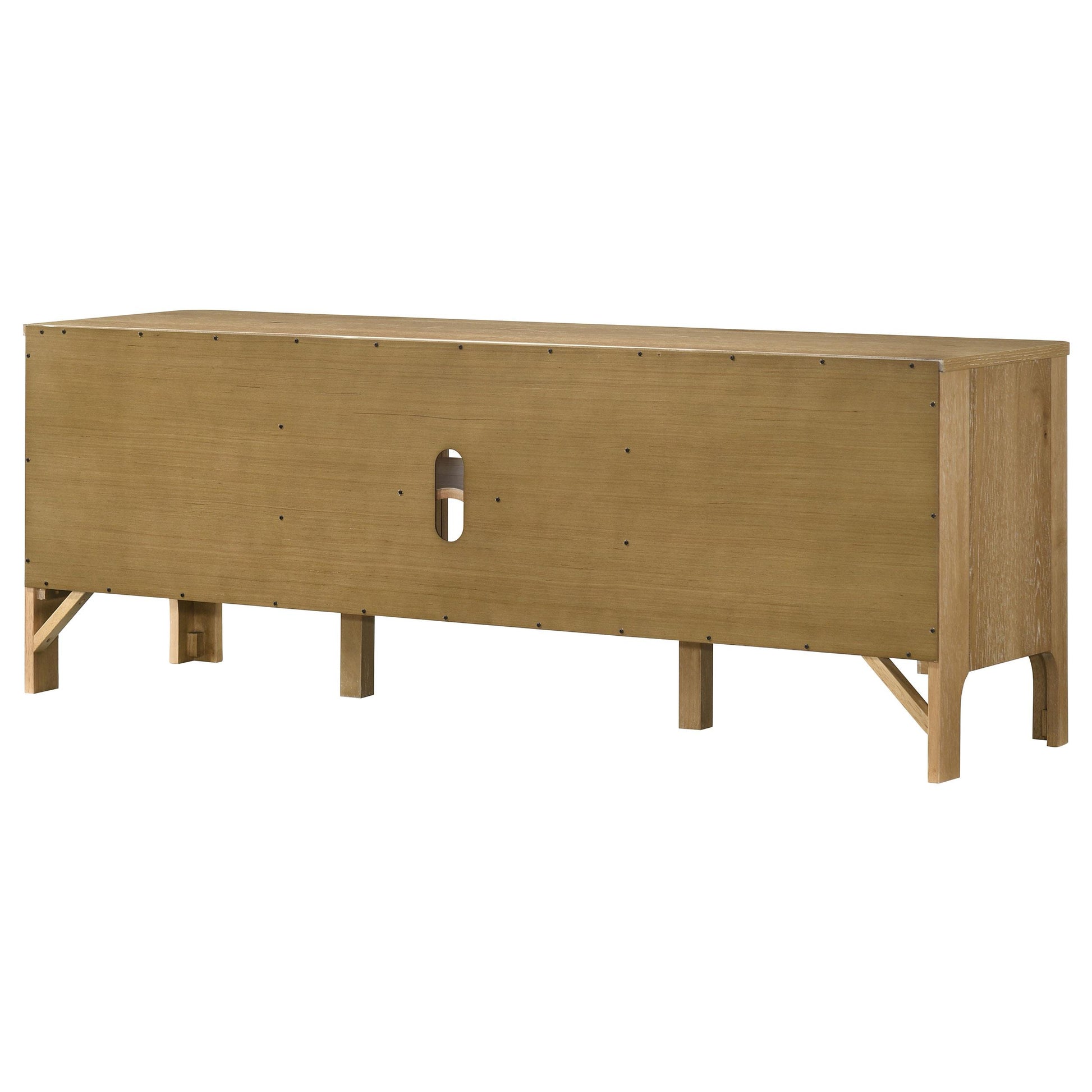  Coaster Furniture Rowe 701652 65-inch 2-door Wood TV Stand Media Console - Light Oak IMAGE 14