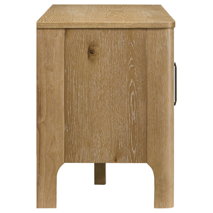  Coaster Furniture Rowe 701652 65-inch 2-door Wood TV Stand Media Console - Light Oak IMAGE 5