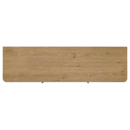  Coaster Furniture Rowe 701652 65-inch 2-door Wood TV Stand Media Console - Light Oak IMAGE 6