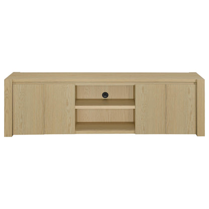  Coaster Furniture Laurelton 701653 78-inch 4-door TV Stand Media Console - Light Oak IMAGE 11