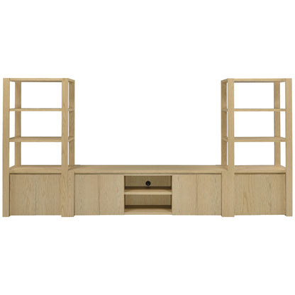  Coaster Furniture Laurelton 701653 78-inch 4-door TV Stand Media Console - Light Oak IMAGE 13