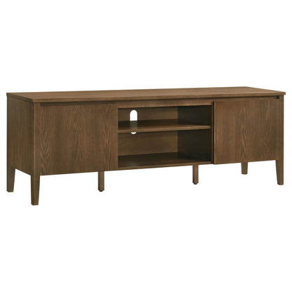  Coaster Furniture Thori 701672 63-inch 2-door TV Stand Media Console - Dark Brown IMAGE 1